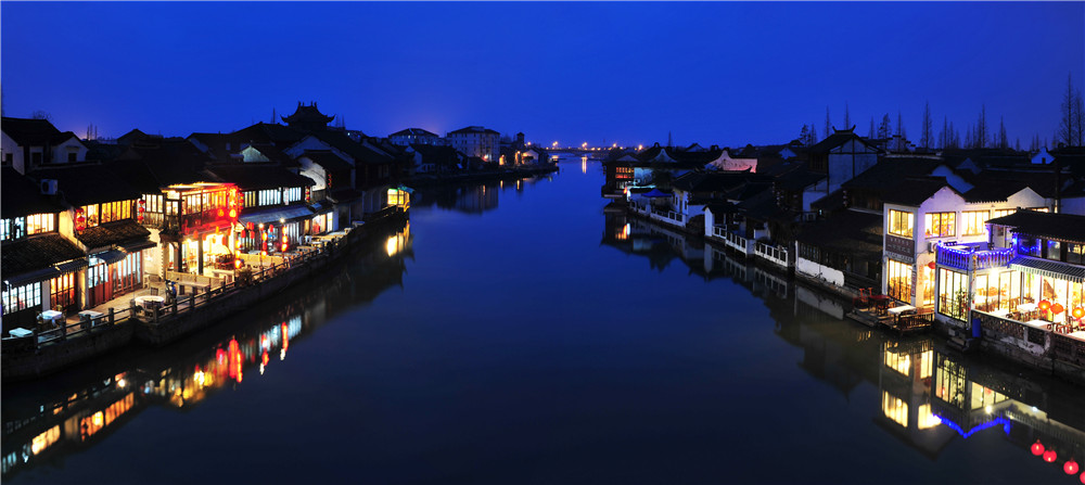 放生桥鸟瞰夜景