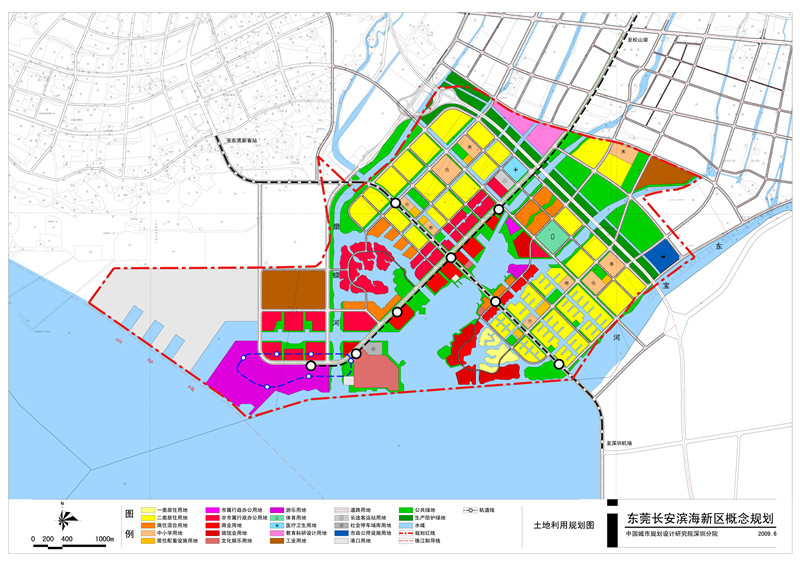 50-01 东莞市长安滨海新区土地利用规划图